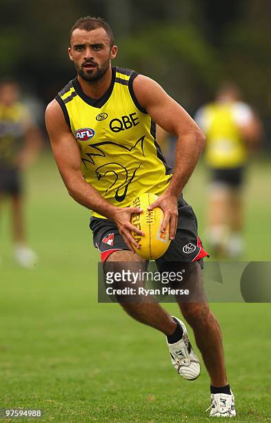 Rhyce Shaw of the Swans in action during a Sydney Swans AFL training session at Lakeside Oval on March 10, 2010 in Sydney, Australia.