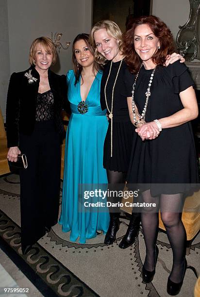 Sandy Duncan, Lea Salonga, Rebecca Luker, and Andrea McArdle attend Lea Salonga's debut at Cafe Carlyle on March 9, 2010 in New York City.