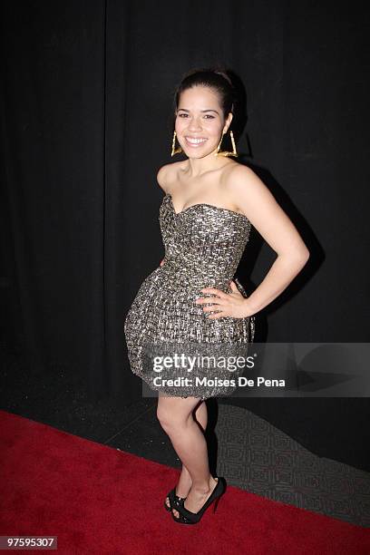 Actress America Ferrera attends the premiere of "Our Family Wedding at AMC Loews Lincoln Square 13 theater on March 9, 2010 in New York City.