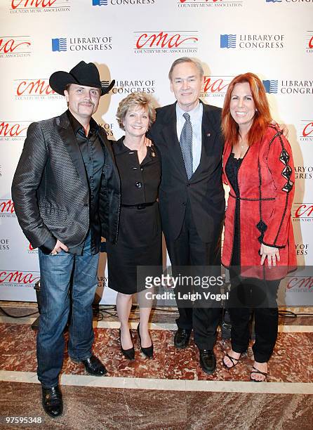 John Rich, Stephene Moore, Rep. Dennis Moore and Victoria Shaw attend the Country Music Association's Story Tellers and Story Keepers Program at the...