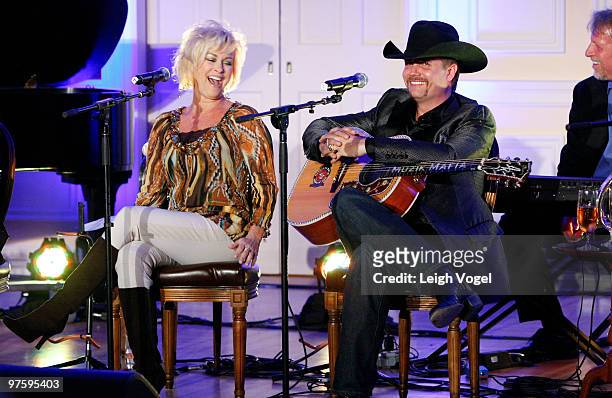 Lorrie Morgan and John Rich attend the Country Music Association's Story Tellers and Story Keepers Program at the The Library of Congress on March 9,...