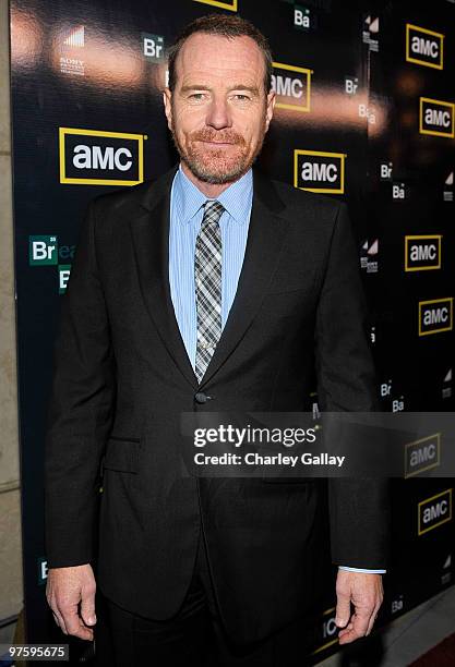Actor Bryan Cranston attends the third season premiere of AMC and Sony Pictures Television's 'Breaking Bad' at the ArcLight Hollywood Cinemas on...