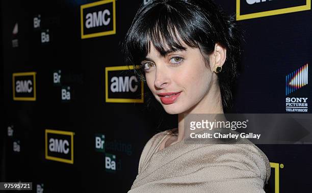 Actress Krysten Ritter attends the Season Three premiere of AMC and Sony Pictures Television's 'Breaking Bad' at the ArcLight Hollywood Cinemas on...
