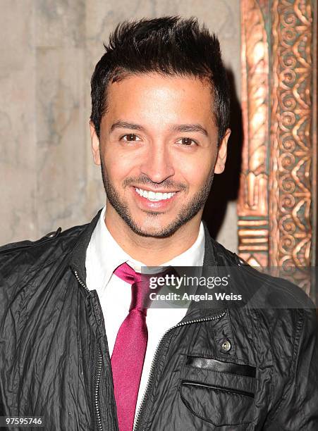 Jay Rodriguez attends the opening night of 'CATS' at the Pantages Theatre on March 9, 2010 in Hollywood, California.