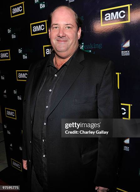 Actor Brian Baumgartner attends the Season Three premiere of AMC and Sony Pictures Television's 'Breaking Bad' at the ArcLight Hollywood Cinemas on...