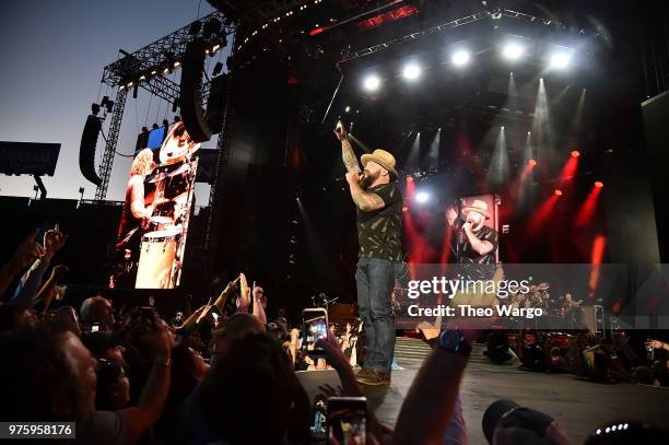 Zac Brown of Zac Brown Band performs on stage during the "Down The Rabbit Hole" Tour in Boston at Fenway Park on June 15, 2018 in Boston,...