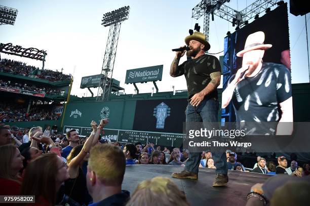 Zac Brown of Zac Brown Band performs on stage during the "Down The Rabbit Hole" Tour in Boston at Fenway Park on June 15, 2018 in Boston,...