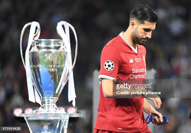 May 2018, Ukraine, Kiev: Soccer, Champions League final, Real Madrid vs FC Liverpool at the Olimpiyskiy National Sports Complex. Liverpool's Emre Can...