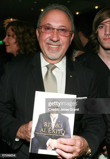 Producer Emilio Estefan attends "The Rhythm of Success" book release celebration at the Renaissance Hollywood Hotel on March 9, 2010 in Hollywood,...