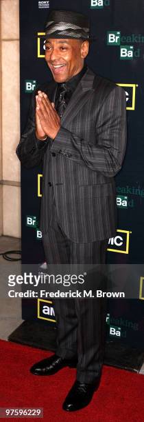 Actor Giancarlo Esposito attends the third season premiere of the television show "Breaking Bad" at the ArcLight Hollywood Cinemas on March 9, 2010...