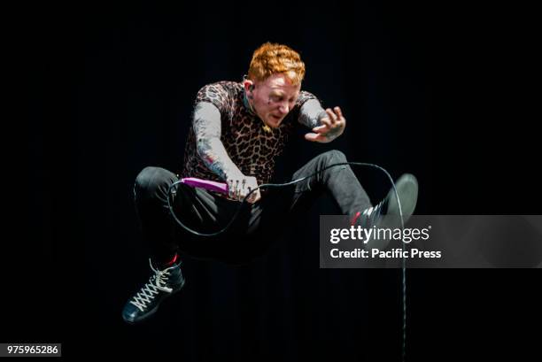 The English punk rock band Frank Carter & The Rattlesnakes performing live on stage at the Firenze Rocks festival 2018, opening for the Foo Fighters.