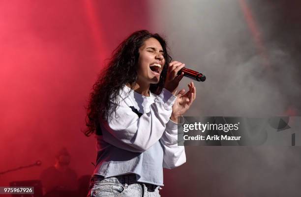 Alessia Cara performs at Northwell Health at Jones Beach Theater on June 15, 2018 in Wantagh, New York.