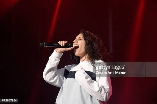 Alessia Cara performs at Northwell Health at Jones Beach Theater on June 15, 2018 in Wantagh, New York.