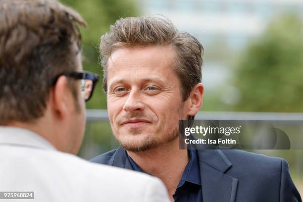 German actor Roman Knizka during the nominees announcement of the German Play Award 2018 at Kornversuchsspeicher on June 15, 2018 in Berlin, Germany....