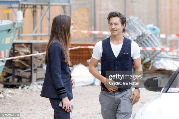 German actress Luise Befort and German actor Tim Oliver Schultz during the nominees announcement of the German Play Award 2018 at...