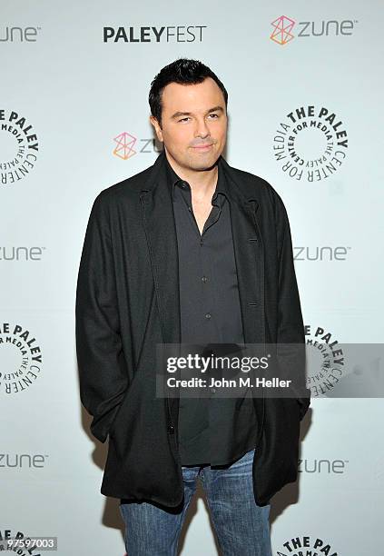 Actor/Writer/Producer Seth McFarlane attends an evening with Seth McFarlane and friends at the 27th annual PaleyFest at the Saban Theatre on March 9,...