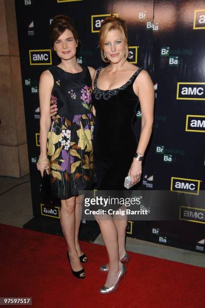 Betsy Brandt and Anna Gunn arrives at the"Breaking Bad" Season Three Premiereat ArcLight Cinemas on March 9, 2010 in Hollywood, California.