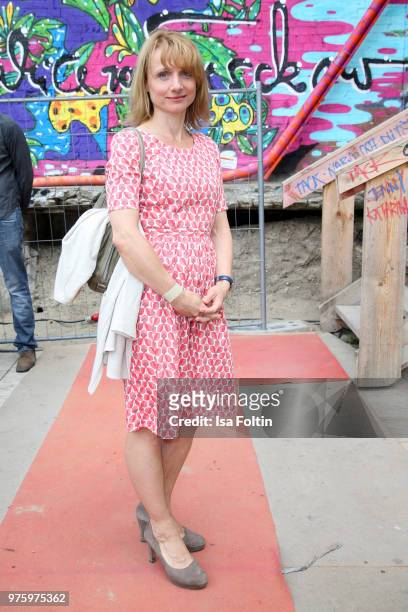German actress Christina Grosse during the nominees announcement of the German Play Award 2018 at Kornversuchsspeicher on June 15, 2018 in Berlin,...