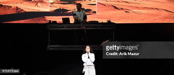 Zedd and Alessia Cara perform at Northwell Health at Jones Beach Theater on June 15, 2018 in Wantagh, New York.