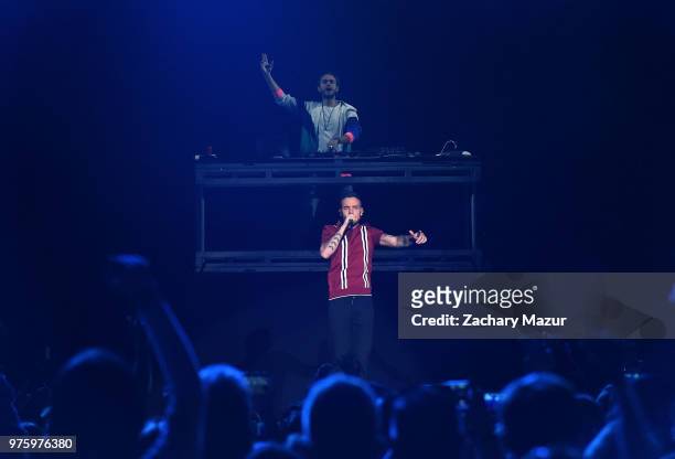 Zedd and Liam Payne perform onstage during 2018 BLI Summer Jam at Northwell Health at Jones Beach Theater on June 15, 2018 in Wantagh, New York.