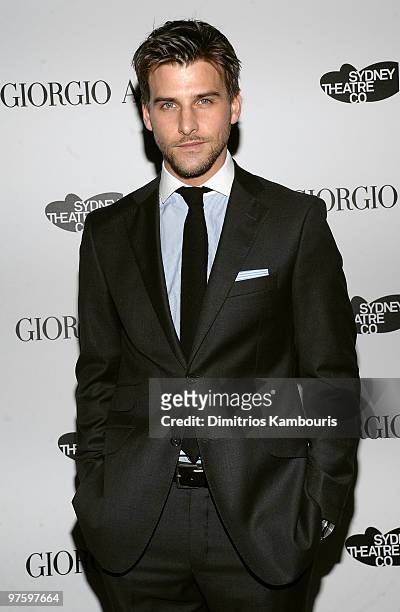 Model Johannes Huebl attends a welcome dinner for the Sydney Theatre Company at Armani Ristorante on November 23, 2009 in New York City.