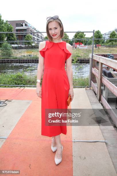 German actress Alina Levshin during the nominees announcement of the German Play Award 2018 at Kornversuchsspeicher on June 15, 2018 in Berlin,...