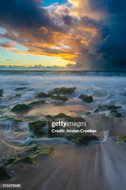 moody sky over sea, mandurah, australia - mandurah stock pictures, royalty-free photos & images