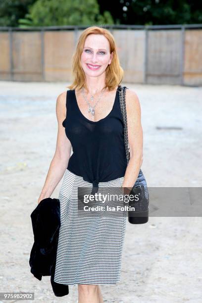 German actress Andrea Sawatzki during the nominees announcement of the German Play Award 2018 at Kornversuchsspeicher on June 15, 2018 in Berlin,...