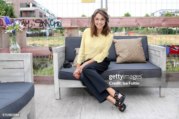 German actress Anna Julia Kapfelsperger during the nominees announcement of the German Play Award 2018 at Kornversuchsspeicher on June 15, 2018 in...