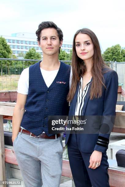 German actress Luise Befort and German actor Tim Oliver Schultz during the nominees announcement of the German Play Award 2018 at...