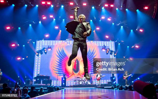 Singer Arnel Pineda of the band Journey is seen at Prudential Center on June 15, 2018 in Newark, New Jersey.