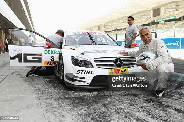 Mansour Bahrami attends the Laureus Driving Experience for Good part of the Laureus Sports Awards 2010 at Yas Marina Circuit on March 10, 2010 in Abu...