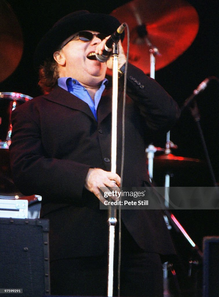 Van Morrison Performs At The Glastonbury Festival In 1997