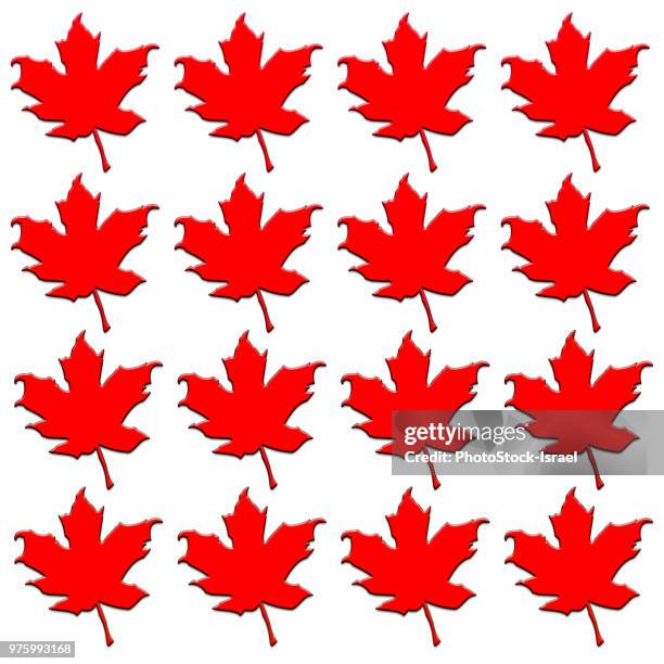 silhouette of a maple leaf - maple leaf logo stock pictures, royalty-free photos & images