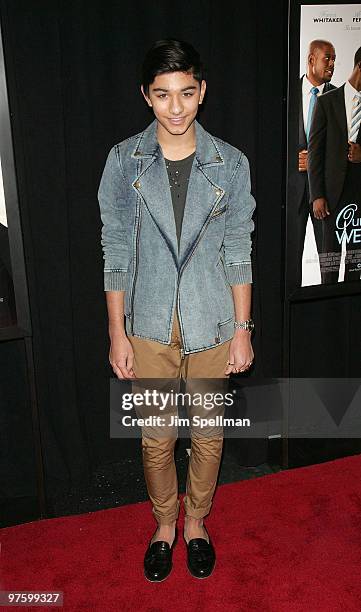 Actor Mark Indelicato attends the premiere of "Our Family Wedding at AMC Loews Lincoln Square 13 theater on March 9, 2010 in New York City.