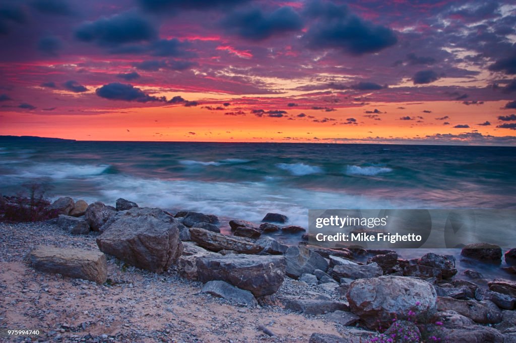 Sunset at the Rocky Beach