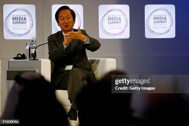 Jonney Shih, Chairman of ASUS, attends the inaugural Abu Dhabi Media Summit, on March 10, 2010 in Abu Dhabi, United Arab Emirates. Featuring a unique...