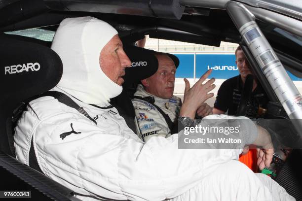 Laureus Sports Academy Member Sir Ian Botham attends the Laureus Driving Experience for Good part of the Laureus Sports Awards 2010 at Yas Marina...