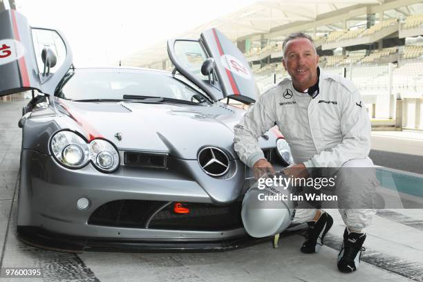 Laureus Sports Academy Member Sir Ian Botham attends the Laureus Driving Experience for Good part of the Laureus Sports Awards 2010 at Yas Marina...