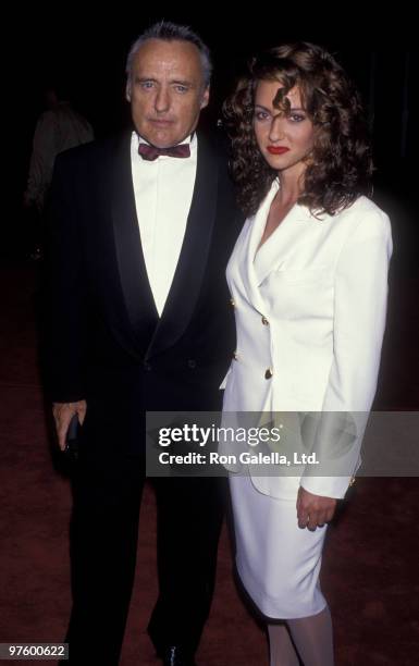 Actor Dennis Hopper and wife Victoria Duffy attend 14th Annual Cable ACE Awards on January 17, 1993 at the Pantages Theater in Hollywood, California.