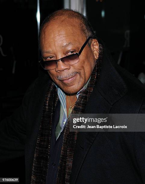 Quincy Jones is seen in West Hollywood at on March 9, 2010 in Los Angeles, California.