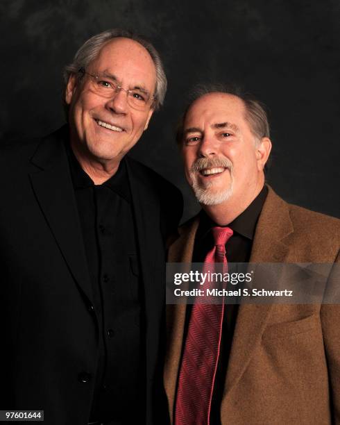 Comedian/actor Robert Klein and Ice House owner Bob Fisher pose at The Ice House Comedy Club on March 9, 2010 in Pasadena, California.