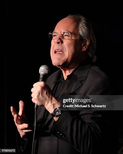 Comedian/actor Robert Klein performs at The Ice House Comedy Club on March 9, 2010 in Pasadena, California.