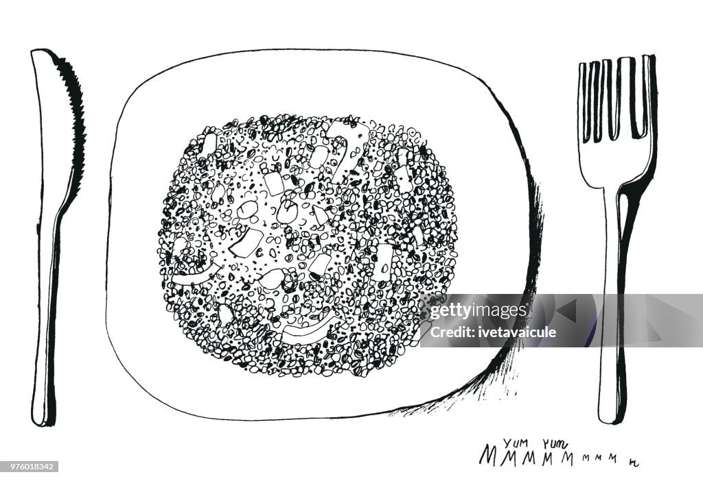 Quinoa salad on a plate