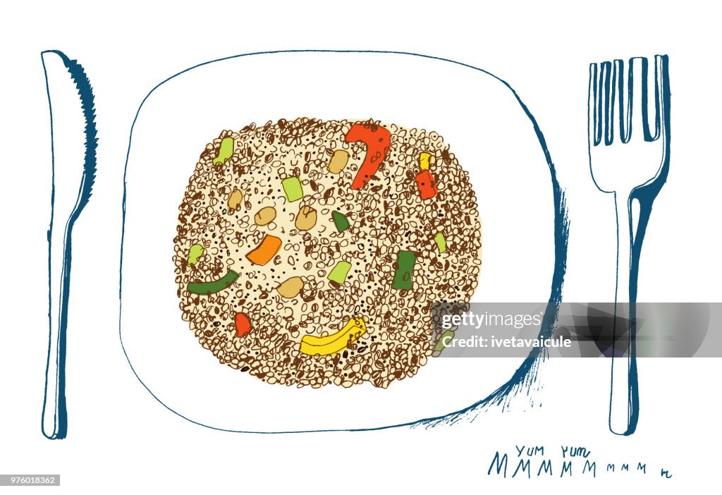 Quinoa-Salat auf einem Teller