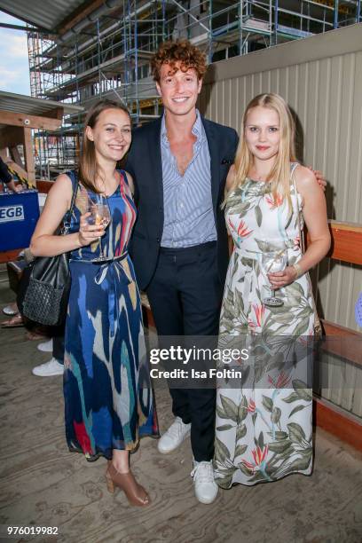 German actress Mercedes Mueller, German actor Daniel Donskoy and German actress Eva Nuernberg during the nominees announcement of the German Play...