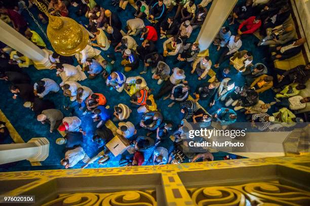 Muslim refugees living in Brazil participate in the special prayer during the Eid-Fitri celebrations in São Paulo. Muslims all over the world...