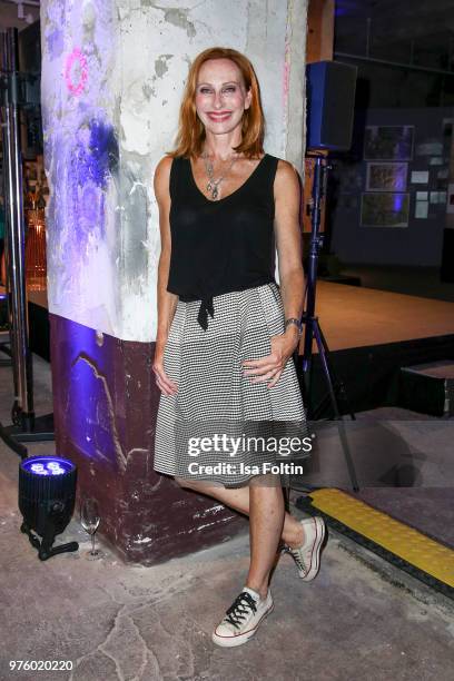 German actress Andrea Sawatzki during the nominees announcement of the German Play Award 2018 at Kornversuchsspeicher on June 15, 2018 in Berlin,...