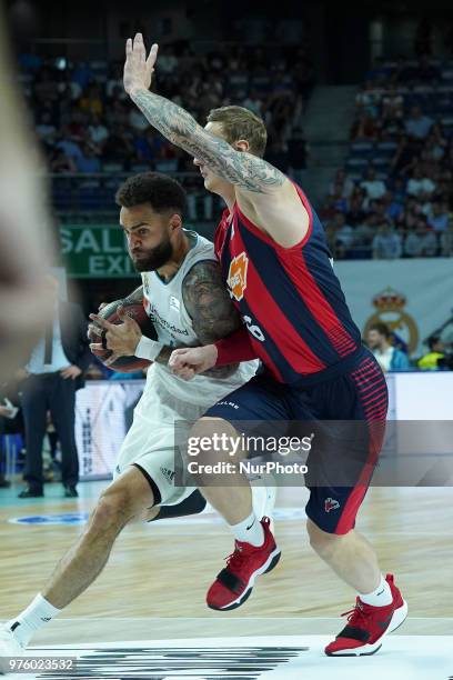 Of Real Madrid during the second game of the finals of the ACB League, game between Real Madrid and Kirolbet Baskonia at Wizink Center on June 15,...