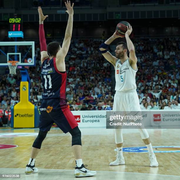 Rudy Fermandez of Real Madrid during the second game of the finals of the ACB League, game between Real Madrid and Kirolbet Baskonia at Wizink Center...